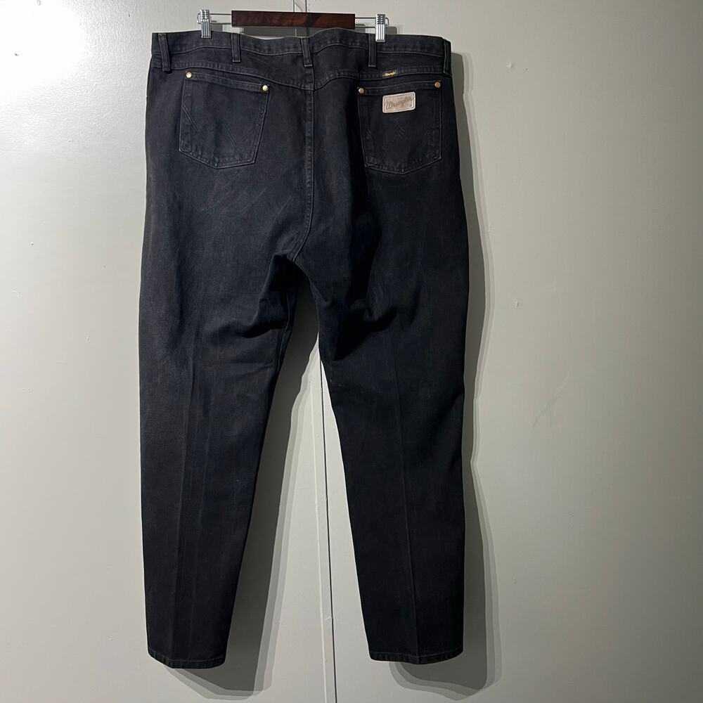Wrangler Black Straight Leg Denim Jeans Big and Tall 13MWZWK | Men's Size 48X34 - Picture 2 of 8